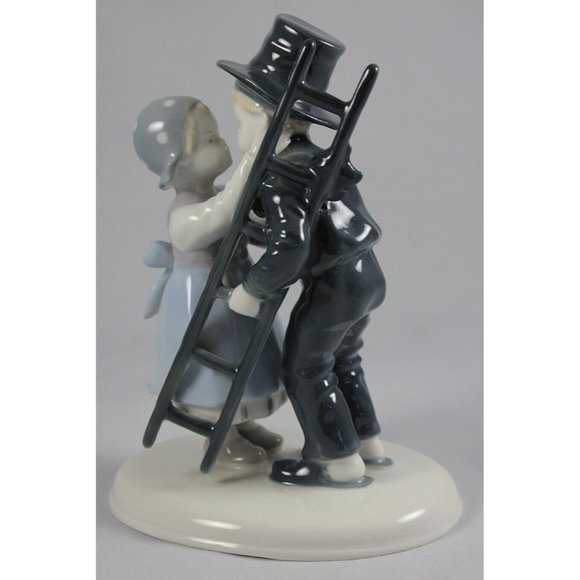 Vintage Metzler & Ortloff East Germany Porcelain Chimney Sweep and Wife Figurine - Picture 5 of 14